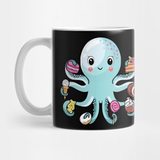 Octopus Octopus Cake Tentacles Marine Animals Mug